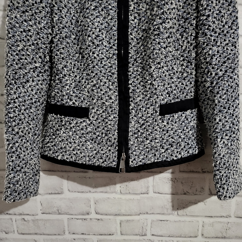 NWOT Hugo Boss Kalaila Tweed Zipper Jacket size 4 - Picture 7 of 11